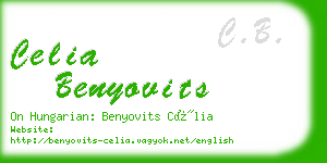 celia benyovits business card